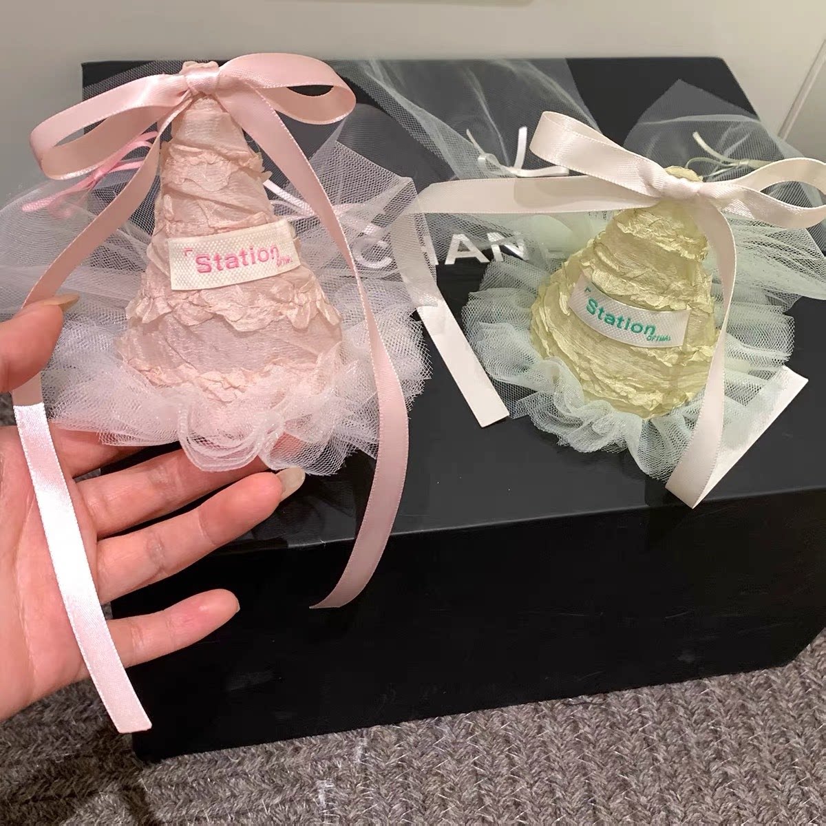 成人款韩系ins风蝴蝶结飘皇冠生日帽发夹高级仪式感派对装饰发饰