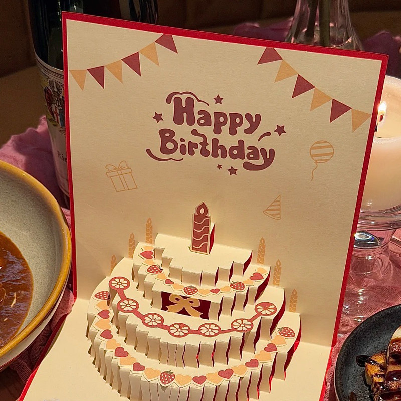个性生日祝福立体生日快乐贺卡