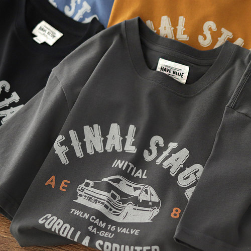 头文字DAE86汽车印花短袖T恤男