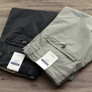 男美式 休闲裤 男士 通勤弹力显瘦修身 男百搭 夏季 直筒小脚长裤 薄款