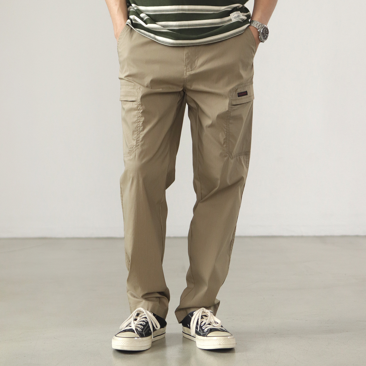 薄款凉感速干拉链口袋男士休闲裤