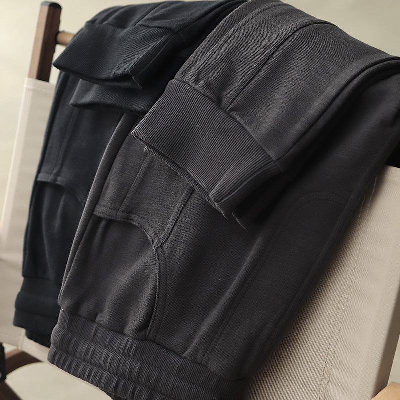 360g灰色卫裤男春秋潮水洗复古