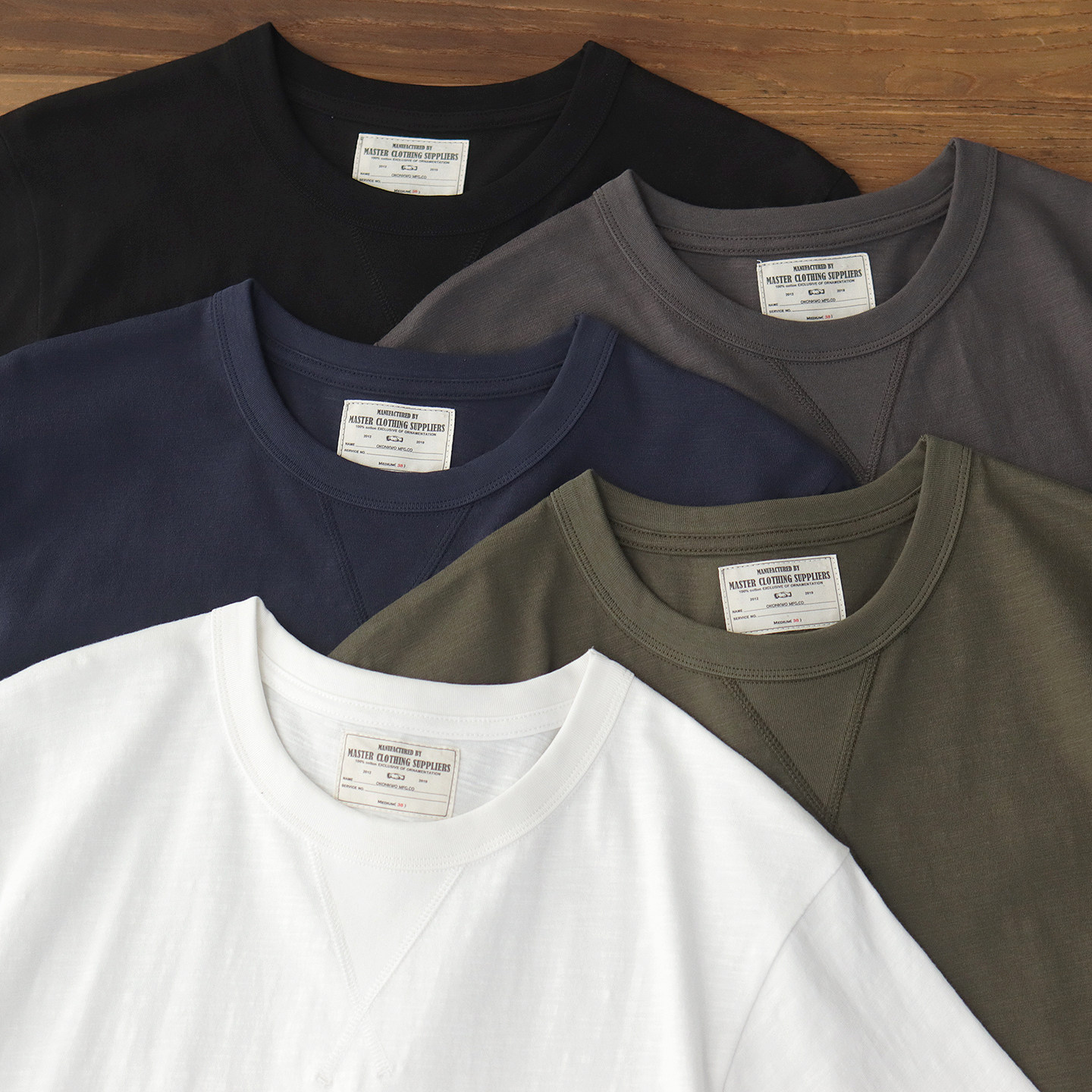 重磅竹节棉短袖t恤男美式复古透气纯色宽松圆领体恤纯棉上衣夏季