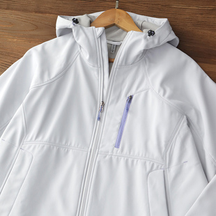 秋冬连帽夹克外套男士 加绒户外登山宽松休闲复古运动软壳冲锋衣男