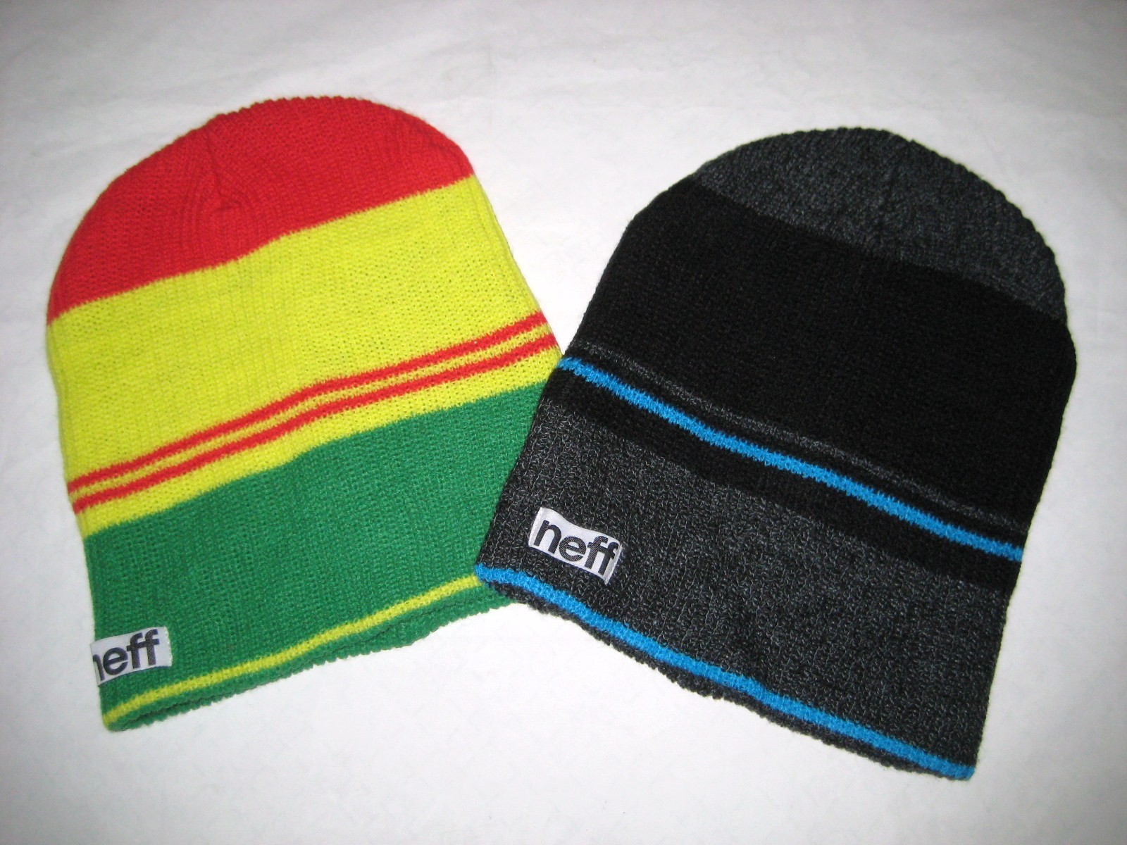 夹条滑雪运动柔软针织帽子毛线帽