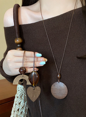 2025年秋冬爆款复古长款流苏项链女小众高级感百搭气质毛衣卫衣链