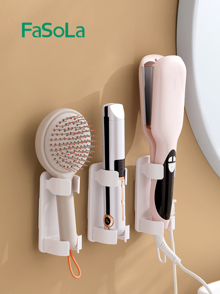 日本fasola卷发棒收纳架免打孔卫生间壁挂式熨板支架直发置物架,家庭/个人清洁工具,吹风机置物架,淘宝优惠券,粉丝福利购,淘宝优惠卷