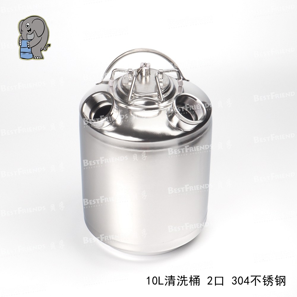 贝孚三头扎啤机扎不锈钢304清洗桶啤酒10L配ASDG板式酒茅井式酒矛