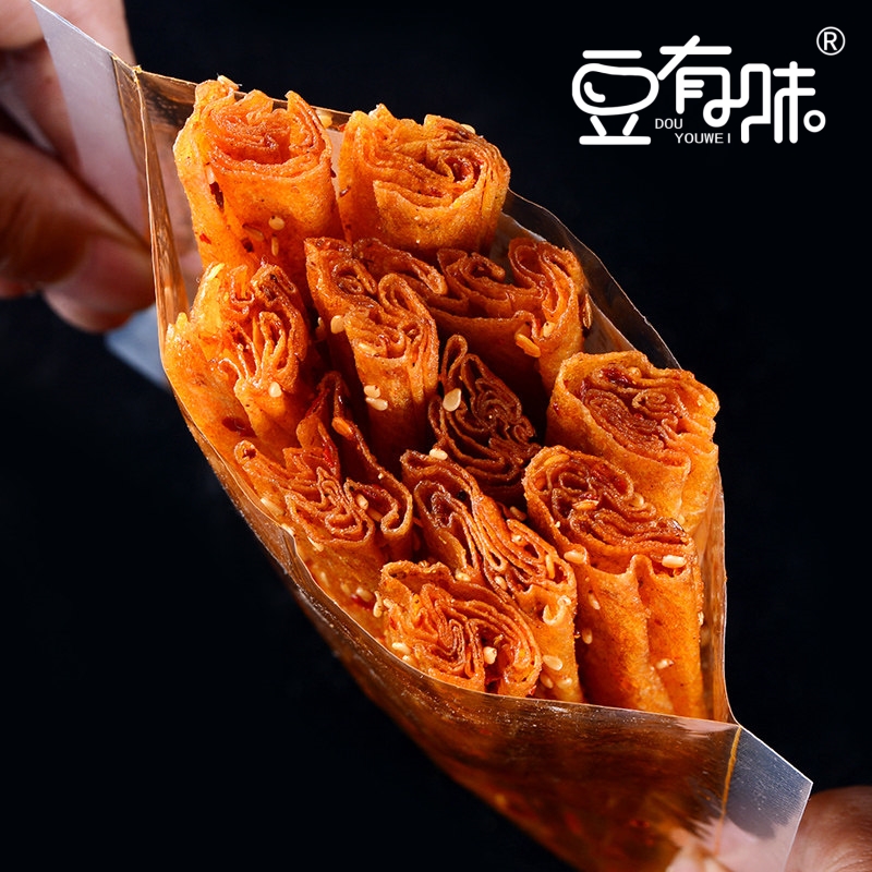 豆有味爆辣豆卷网红豆皮辣条组合湖南特产怀旧零食小卖部麻辣小吃