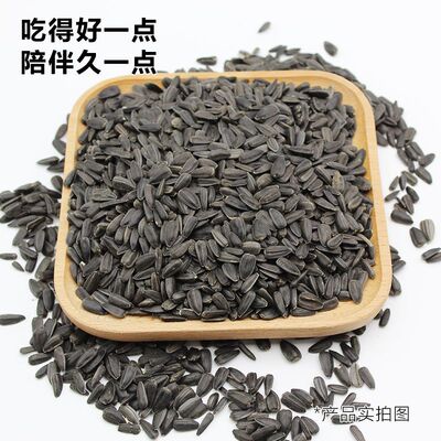 【新货】油葵籽黑珍珠小瓜子葵花子鹦鹉鸟食仓鼠零食鸟粮鸽粮
