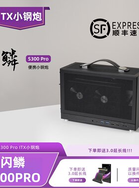 闪鳞S300PROITX机箱便携式手提mini电脑主机箱超迷你桌面S300机箱