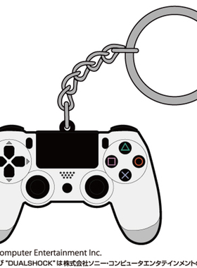 PlayStation家族标志 游戏机手柄型 橡胶钥匙圈 DUALSHOCK(R)4
