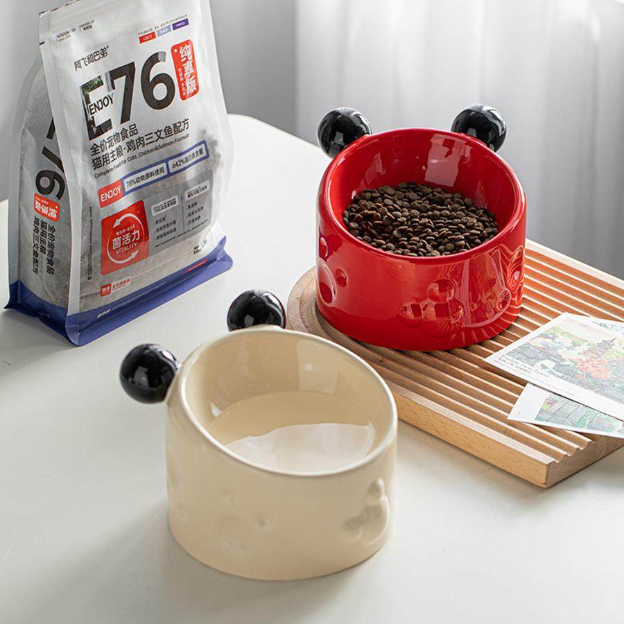 宠物猫碗陶瓷高脚护颈双碗防打翻猫狗食盆饮水粮碗倾斜架保护颈椎,宠物/宠物食品及用品,猫狗碗/慢食碗,淘宝优惠券,粉丝福利购,淘宝优惠卷