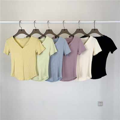 现代舞练功服女短袖上衣修身显瘦学生形体训练服集训艺考舞蹈服