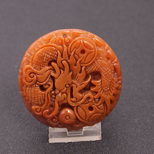 马黄龙玉玉仙黄龙玉鹰挂件龙牛