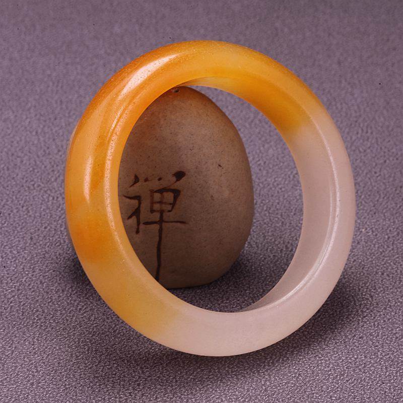 云南龙陵天然玉石玉仙黄龙玉手镯 女士镯子A货 旺夫礼品 手环玉镯