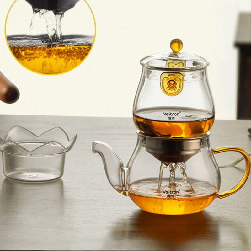 唯成茶水分离玻璃泡茶壶套装