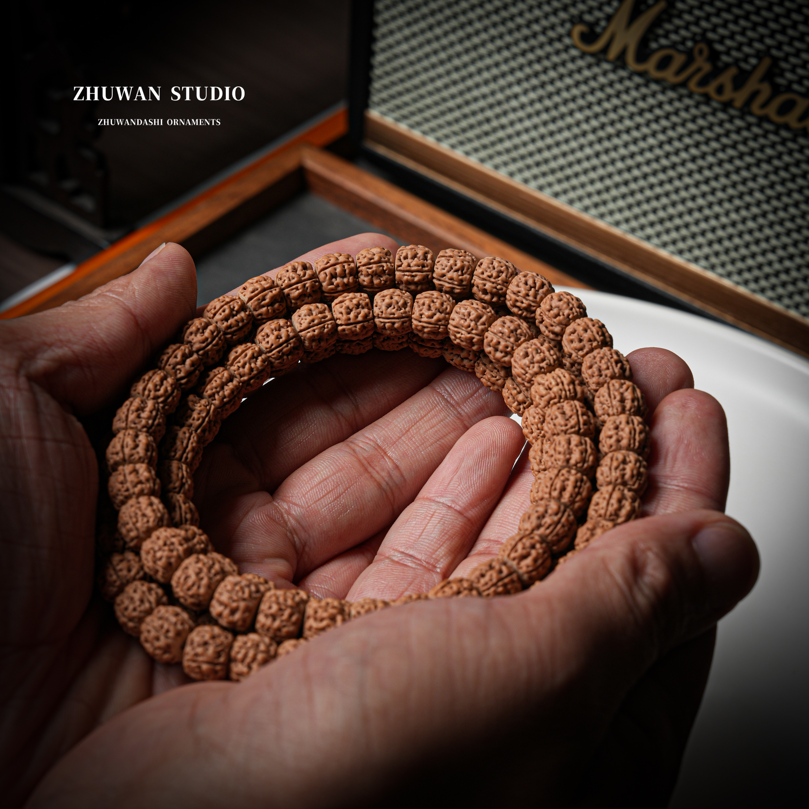 盘古盘龙纹小金刚菩提文玩手串