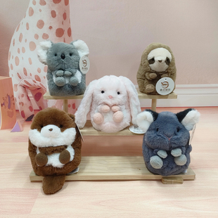 正版原点绒创崽崽系列掌中玩偶树懒考拉小兔子水獭龙猫桌伴公仔