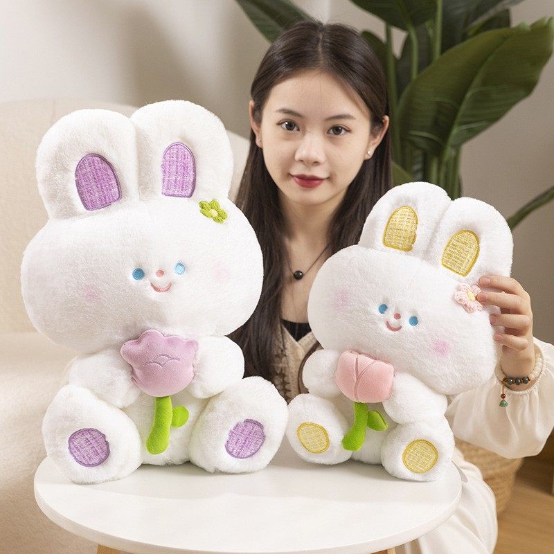 赛特嘟嘟郁金香立耳兔毛绒玩具可爱兔子公仔玩偶睡觉抱枕女友礼物,玩具/童车/益智/积木/模型,毛绒/玩偶/公仔/布艺类玩具,淘宝优惠券,粉丝福利购,淘宝优惠卷