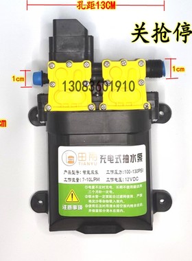 充电式大功率隔膜智能双泵12V/7-10Lmin电动喷雾器水泵电机配件