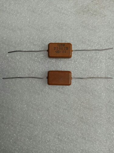 CY老式穿心轴向云母电容100V2200ID 100V222 2200PF银云母电容