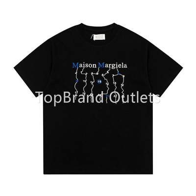 Maison Margiela 马吉拉MM6 刺绣字母缝线数字宽松短袖T恤男女