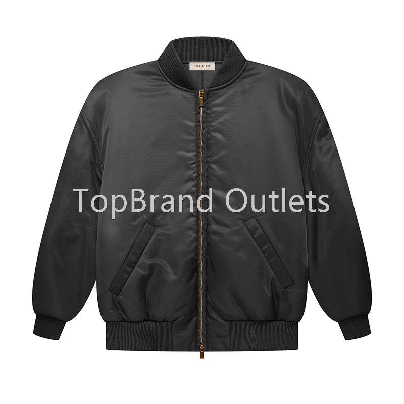 fear of god fog 主线纯色棒球服夹克男女同款休闲棉服拉链外套