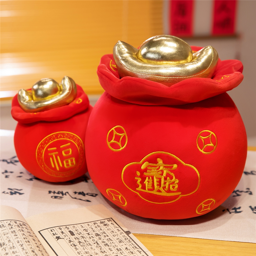 招财进宝聚宝盆毛绒玩具挂件