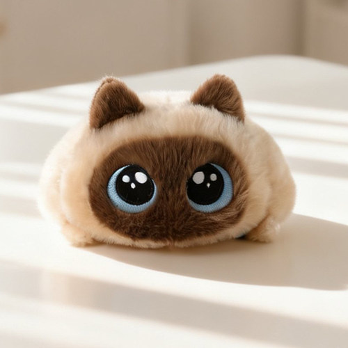 大眼睛黑猫公仔胖嘟嘟邂罗猫