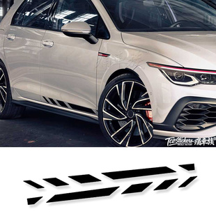 高尔夫8车贴拉花彩条Golf 8 GTI Clubsport车身装饰改装汽车贴纸
