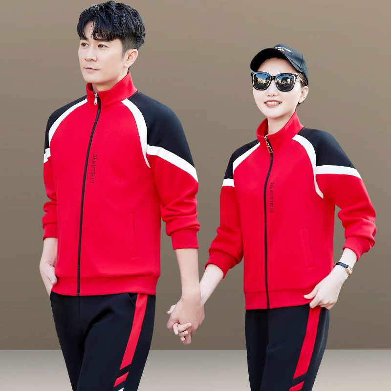 情侣装2026年新款春季运动套装时尚卫衣三件套男女休闲跑步运动服