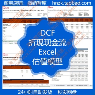 DCF折现现金流Excel估值模型平衡表资产负债表自动计算会计财务