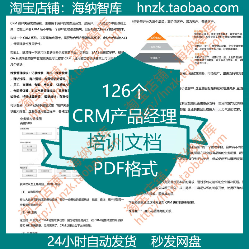 CRM产品经理文档知识解构策略设计系统营销体系搭建SCRM功能saas