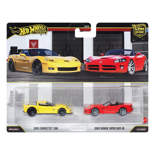 风火轮 HBL96汽车文化双车 道奇蟒蛇 克尔维特 hotwheels