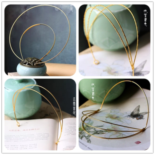 水墨音色 diy古风铁制双层圣母光环头冠 发箍发冠主体 多层发圈