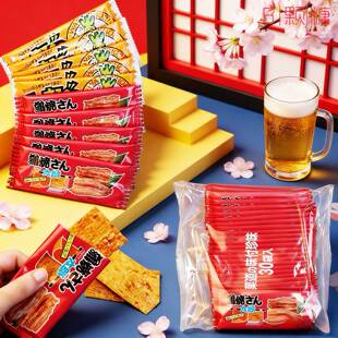 日本进口蒲烧太郎甜辣芥末烤鳗鱼片酱油甜味辣条豆皮辣片解馋零食