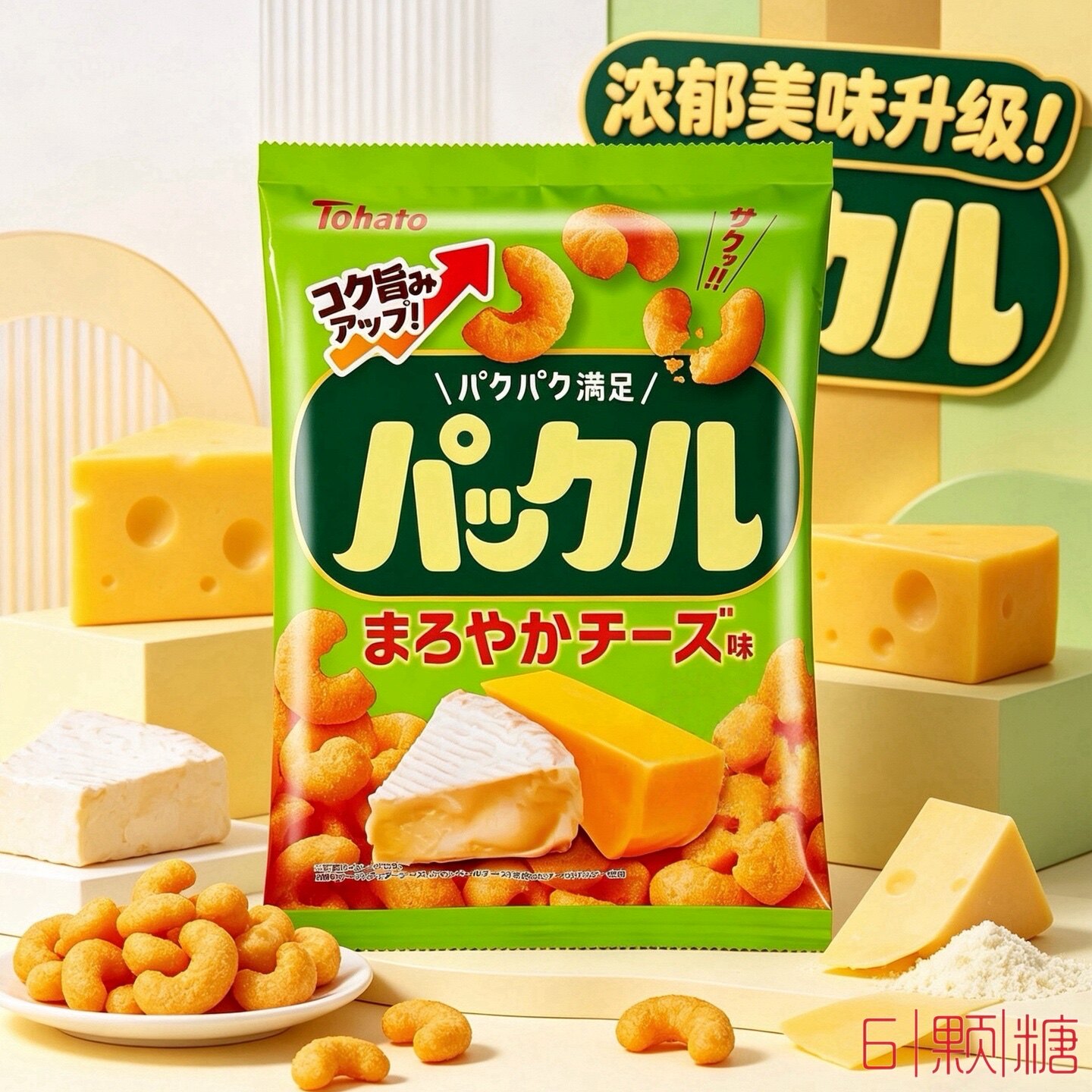 日本Tohato桃哈多粟米脆片咖喱牛肉芝士奶酪味玉米条膨化进口零食