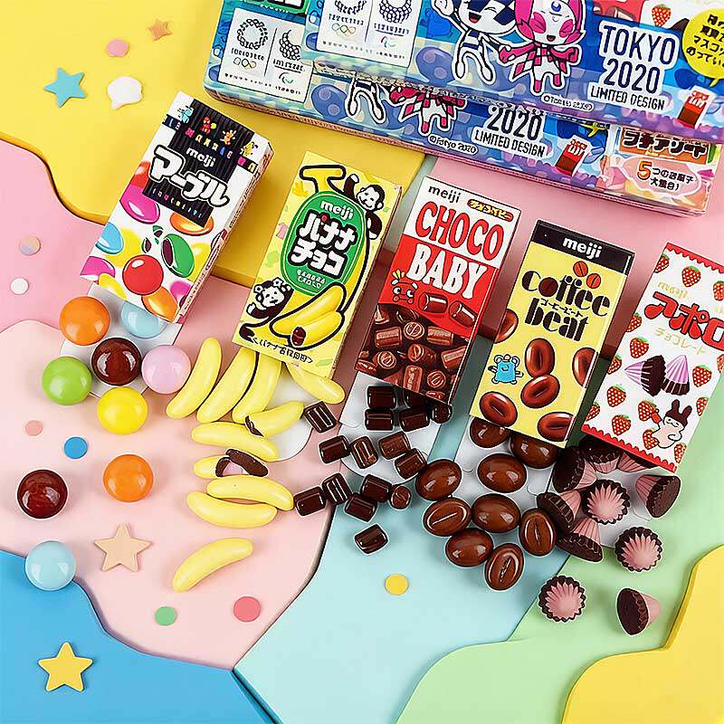 日本进口零食可爱meiji明治五宝杂锦巧克力豆糖果六一儿童节礼物