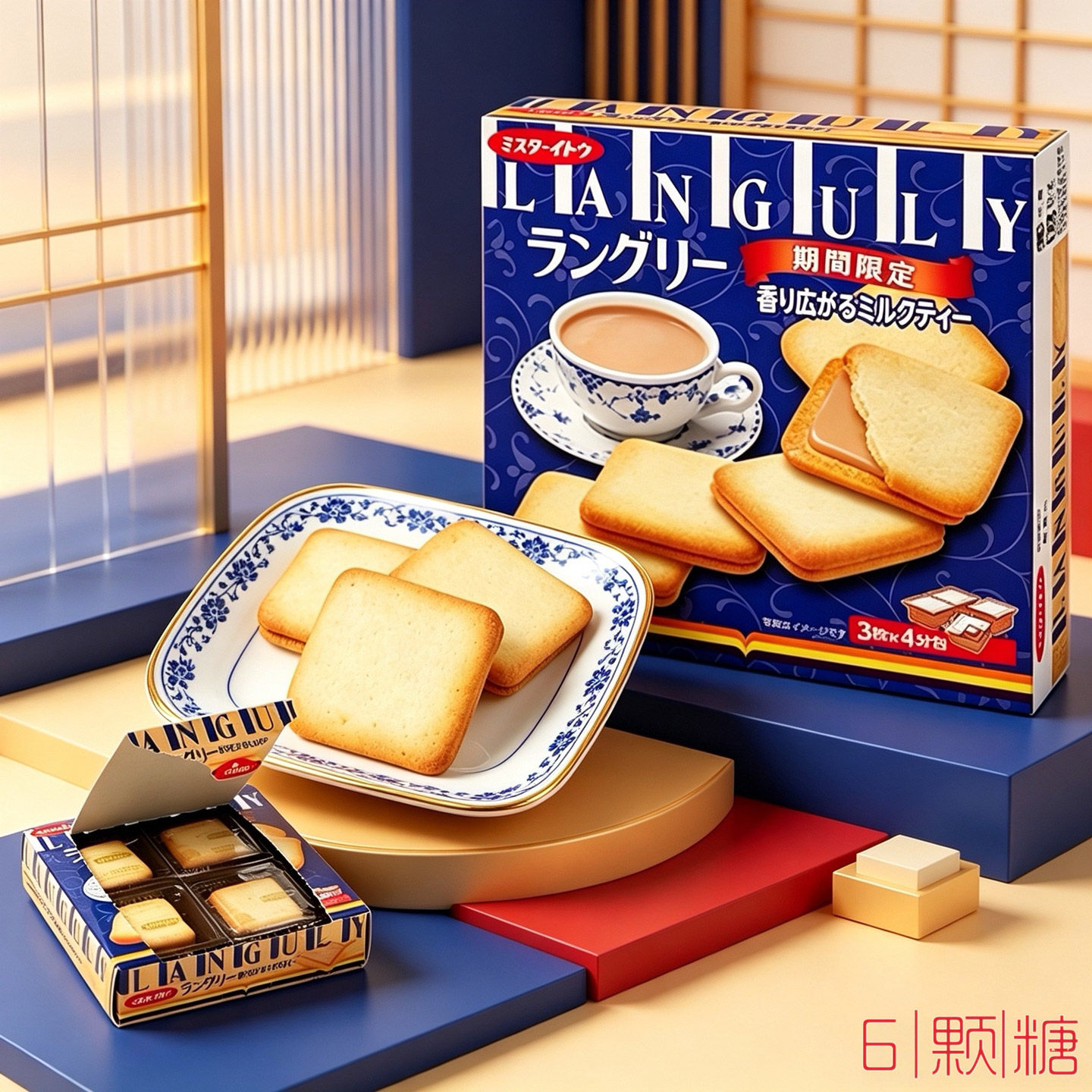 日本Languly伊藤依度黄油曲奇柚子奶茶白巧克力夹心饼干进口零食