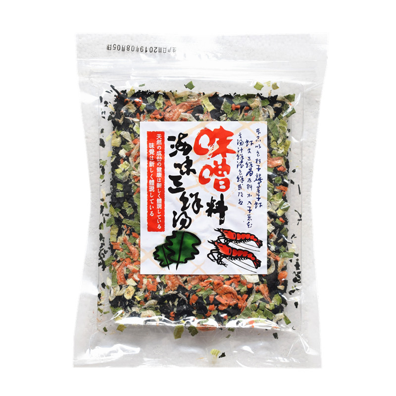 海味三鲜汤料包 免洗即食 速食汤 裙带菜干虾紫菜 味噌汤材料60g