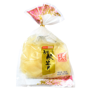 酸甜姜片160g 甘酢生姜红姜片红姜丝 雅玛屋寿司白姜片 日本料理