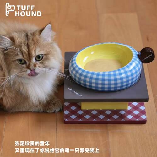 正品它愿宠物陶瓷碗护颈椎防打翻