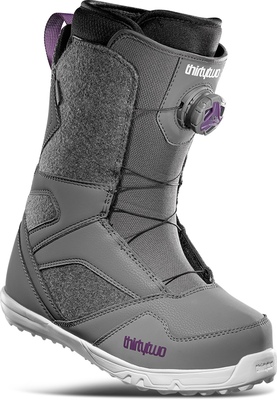 2122款ThirtyTwo32滑雪鞋STW单BOA钢丝扣快穿单板滑雪靴 灰紫雪鞋