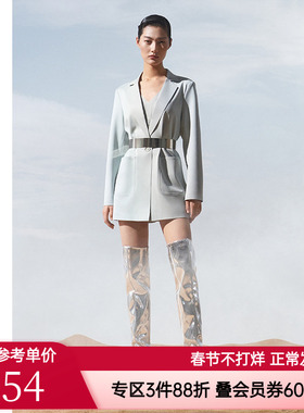 AIMER·CHUANG穿梭2系列双面布翻驳领西服外套CA810461