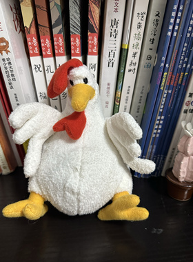 大公鸡毛绒玩具仿真三黄鸡公仔白羽鸡走地鸡玩偶客厅卧室公鸡摆件