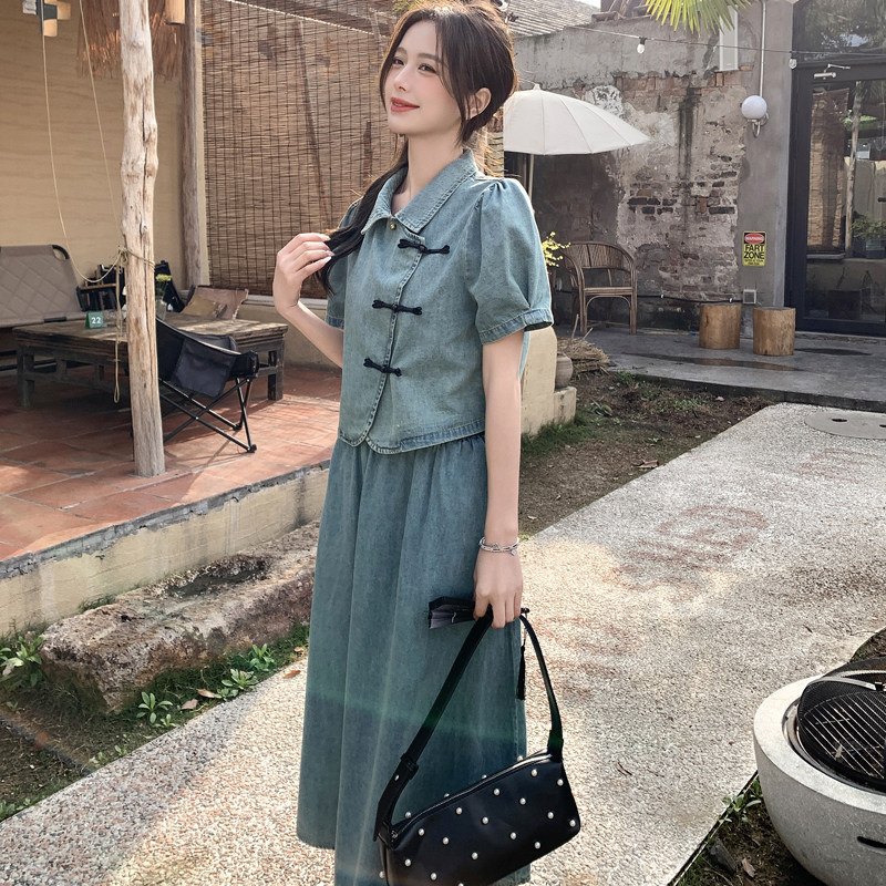 【现货首发】2024新款夏装女装新中式连衣裙套裙266-P130-K180