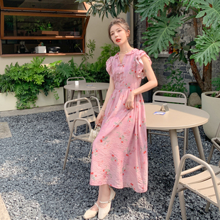 首发现货 P120 时尚 复古连衣裙女379 K178 印花盘扣设计新中式