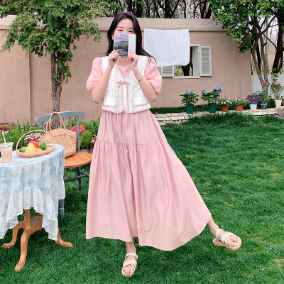 新款首发 2024新中式假两件三色天丝连衣裙 2C002 A532 P125 K178