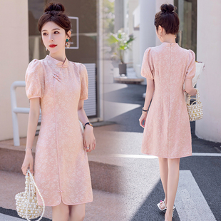 新中式国风绝美改良旗袍连衣裙女夏季2025新款小个子气质高端裙子